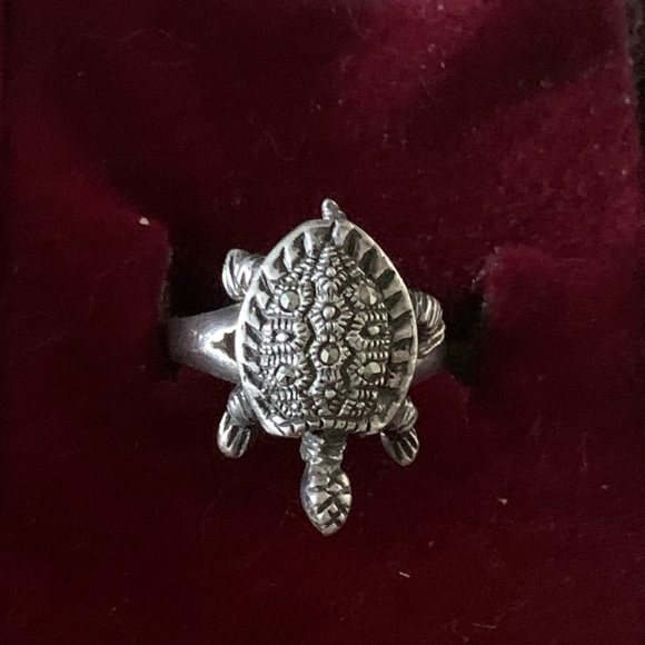 Jewelry - Vintage sterling silver articulated turtle ring